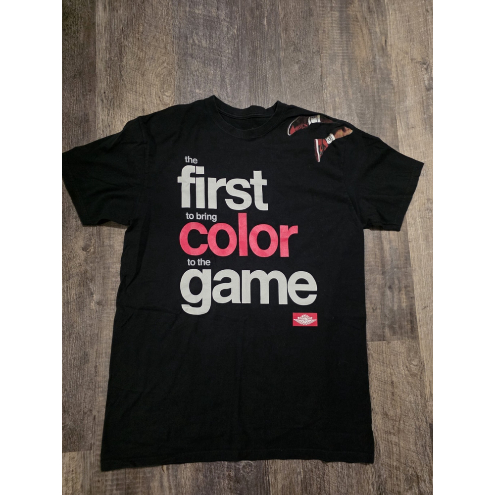 Jordan "First to Bring Color To the Game" Vintage Style Shirt SIze XL